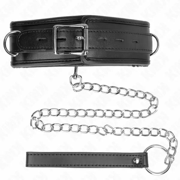 Halskette mit Schwammkunstlederband Modell 3 Verstellbar 37-54 cm X 3 cm von Kink Collar & Gag | Fesselliebe.de