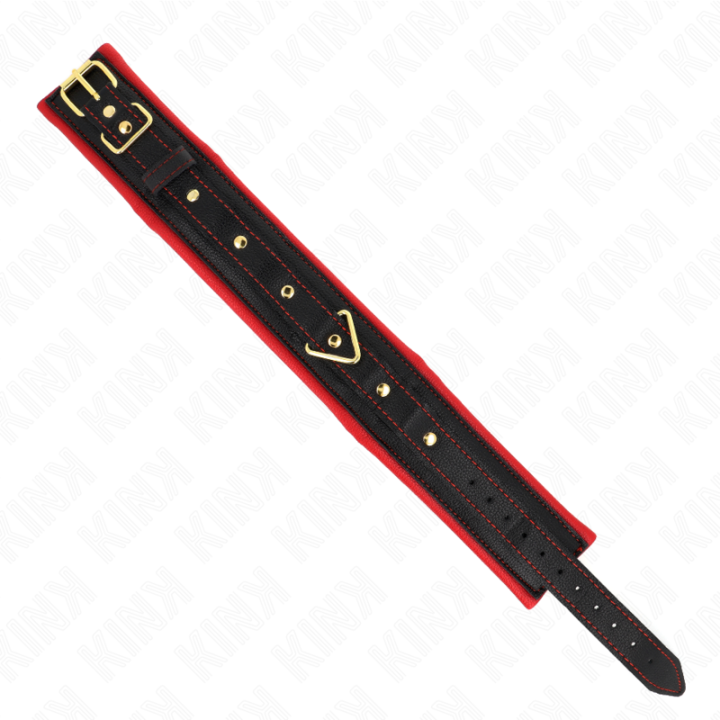 Halsband mit Leine aus Einfacher Stoff, Verstellbar 33-48 cm X 5,7 cm von Kink Collar & Gag | Fesselliebe.de