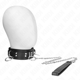 3-Ring-Sklaverei-Halskette mit Band 80 cm 53 X 5 cm von Kink Collar & Gag | Fesselliebe.de