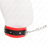 Basismodell Halsband mit Leine 65 cm Modell 3 Rot 53 X 5 cm von Kink Collar & Gag | Fesselliebe.de