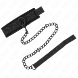 Basismodell Halsband mit Leine 77 cm Modell 5 Verstellbar 34-54 cm X 5 cm von Kink Collar & Gag | Fesselliebe.de
