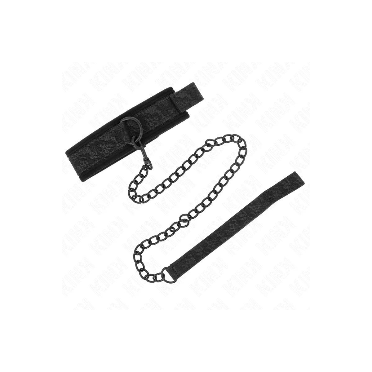 Basismodell Halsband mit Leine 77 cm Modell 5 Verstellbar 34-54 cm X 5 cm von Kink Collar & Gag | Fesselliebe.de