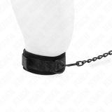 Basismodell Halsband mit Leine 77 cm Modell 5 Verstellbar 34-54 cm X 5 cm von Kink Collar & Gag | Fesselliebe.de