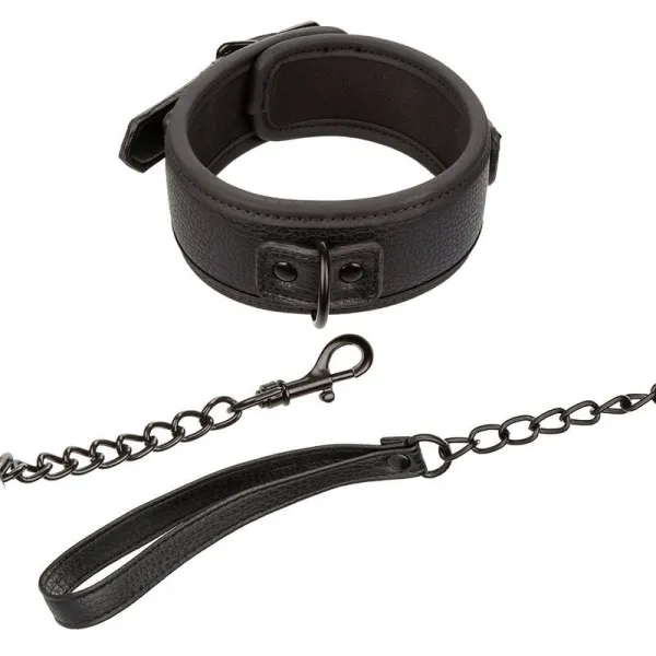 Nocturnal Halsband & Leine Leder Verstellbar Schwarz von Calexotics | Fesselliebe.de