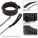 Nocturnal Halsband & Leine Leder Verstellbar Schwarz von Calexotics | Fesselliebe.de