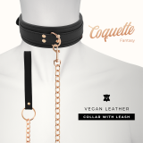 Fantasy-Halskette aus Veganem Leder mit Riemen und Neoprenfutter von Coquette Fantasy | Fesselliebe.de