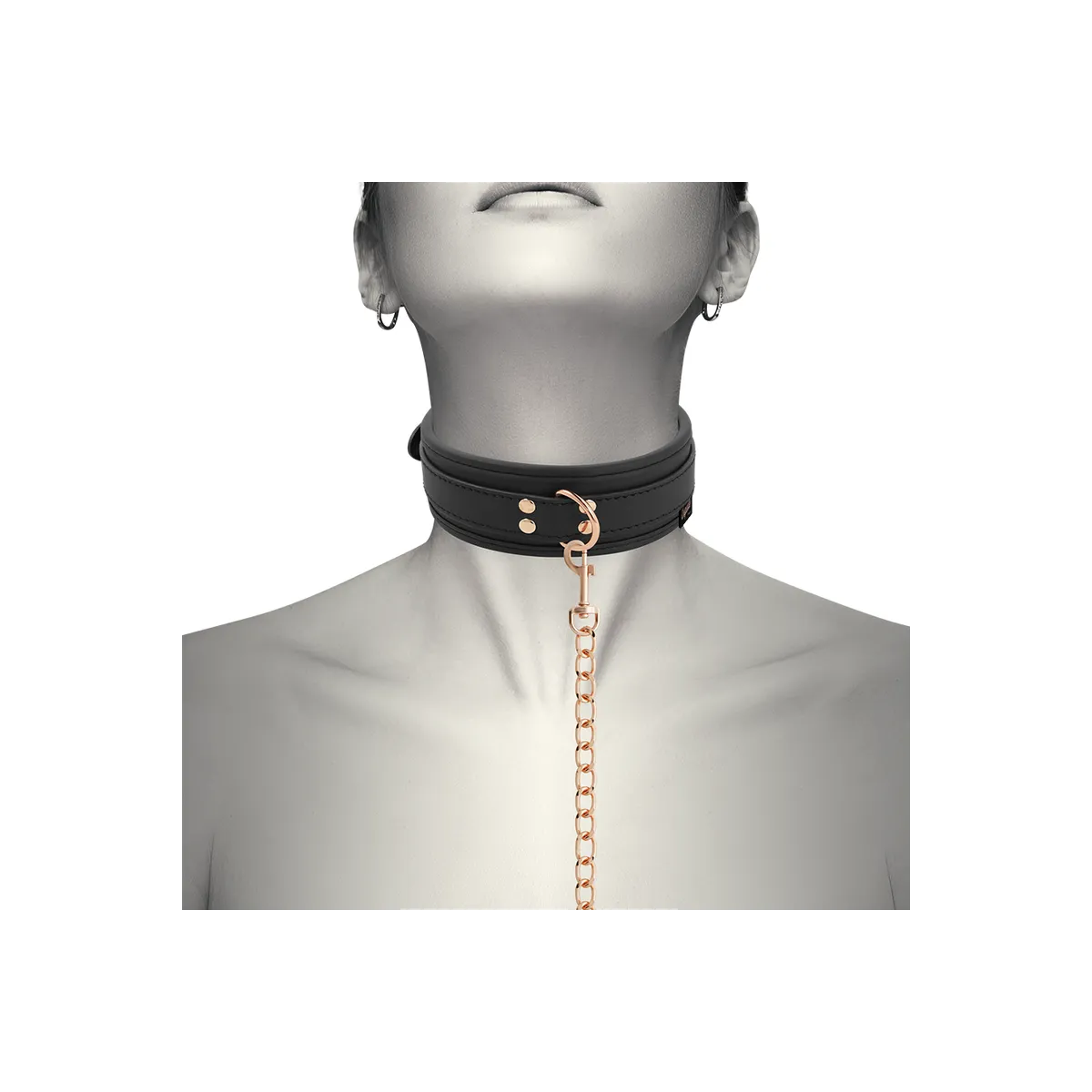 Fantasy-Halskette aus Veganem Leder mit Riemen und Neoprenfutter von Coquette Fantasy | Fesselliebe.de