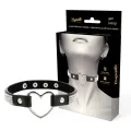 Veganes Leder-Halsband mit Herz von Coquette Accessories