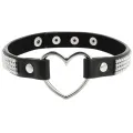 Veganes Leder-Halsband mit Herz von Coquette Accessories