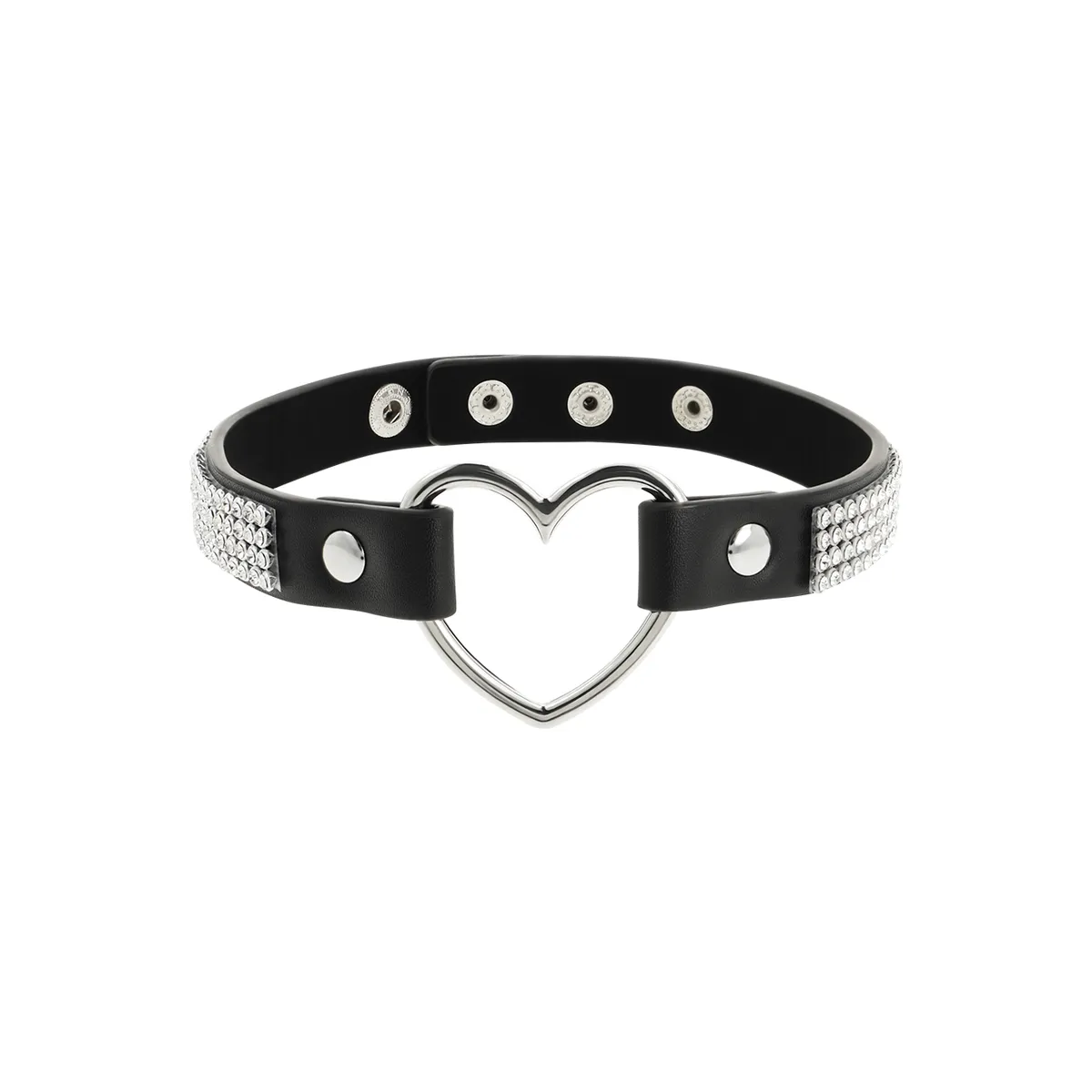 Veganes Leder-Halsband mit Herz von Coquette Accessories | Fesselliebe.de