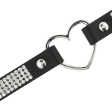 Veganes Leder-Halsband mit Herz von Coquette Accessories | Fesselliebe.de
