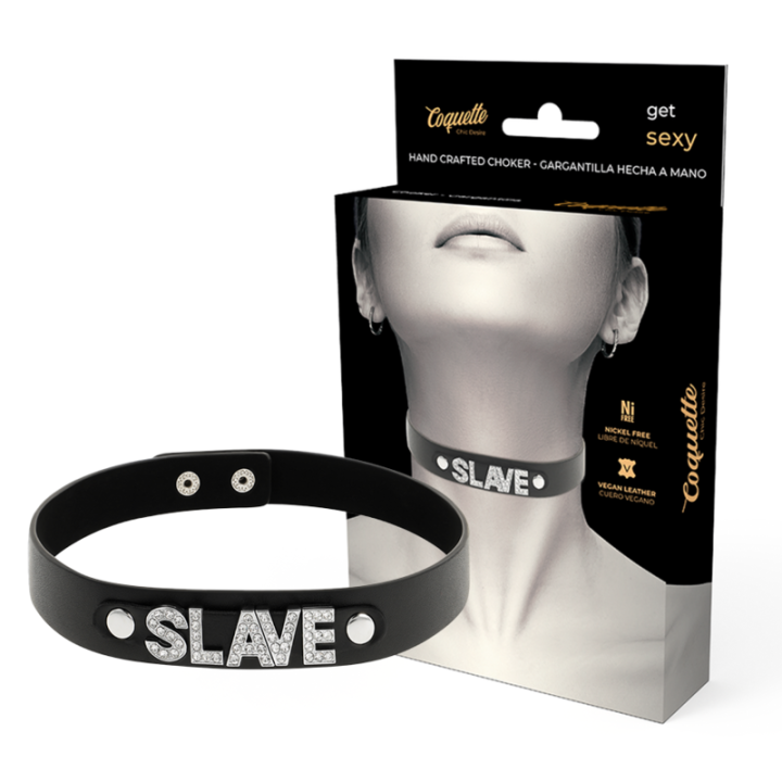 Sklaven-Halsband aus Veganem Leder von Coquette Accessories | Fesselliebe.de