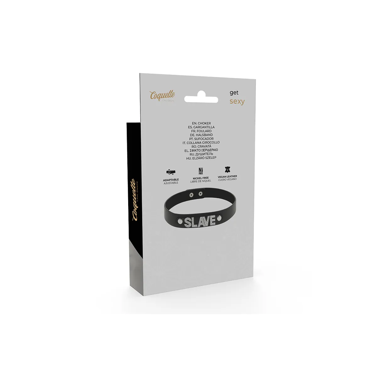 Sklaven-Halsband aus Veganem Leder von Coquette Accessories | Fesselliebe.de