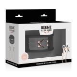 Halsband mit Nippelklemmen von Begme Black Edition | Fesselliebe.de