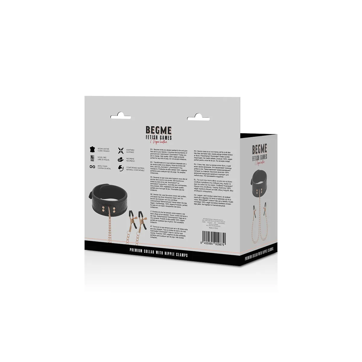 Halsband mit Nippelklemmen von Begme Black Edition | Fesselliebe.de