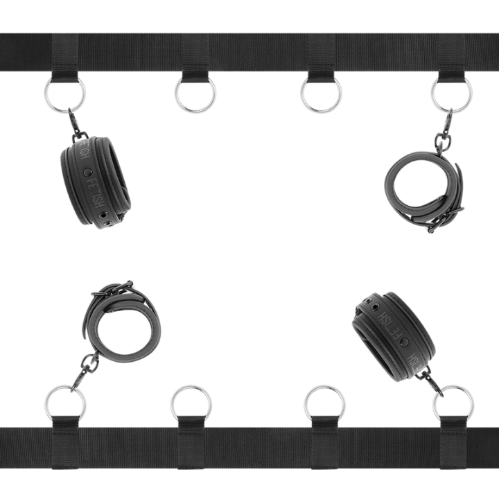 Luxus-Bettband-Set mit Noprene-Futter von Fetish Submissive Bondage | Fesselliebe.de