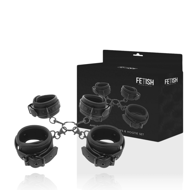 Hand- und Knöchel-Handschellen-Set mit Noprene-Futter von Fetish Submissive Bondage | Fesselliebe.de