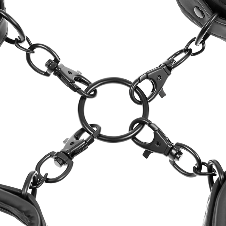 Hand- und Knöchel-Handschellen-Set mit Noprene-Futter von Fetish Submissive Bondage | Fesselliebe.de