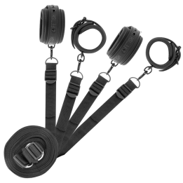 Set aus Handschellen und Krawatten mit Noprene-Futter von Fetish Submissive Bondage | Fesselliebe.de