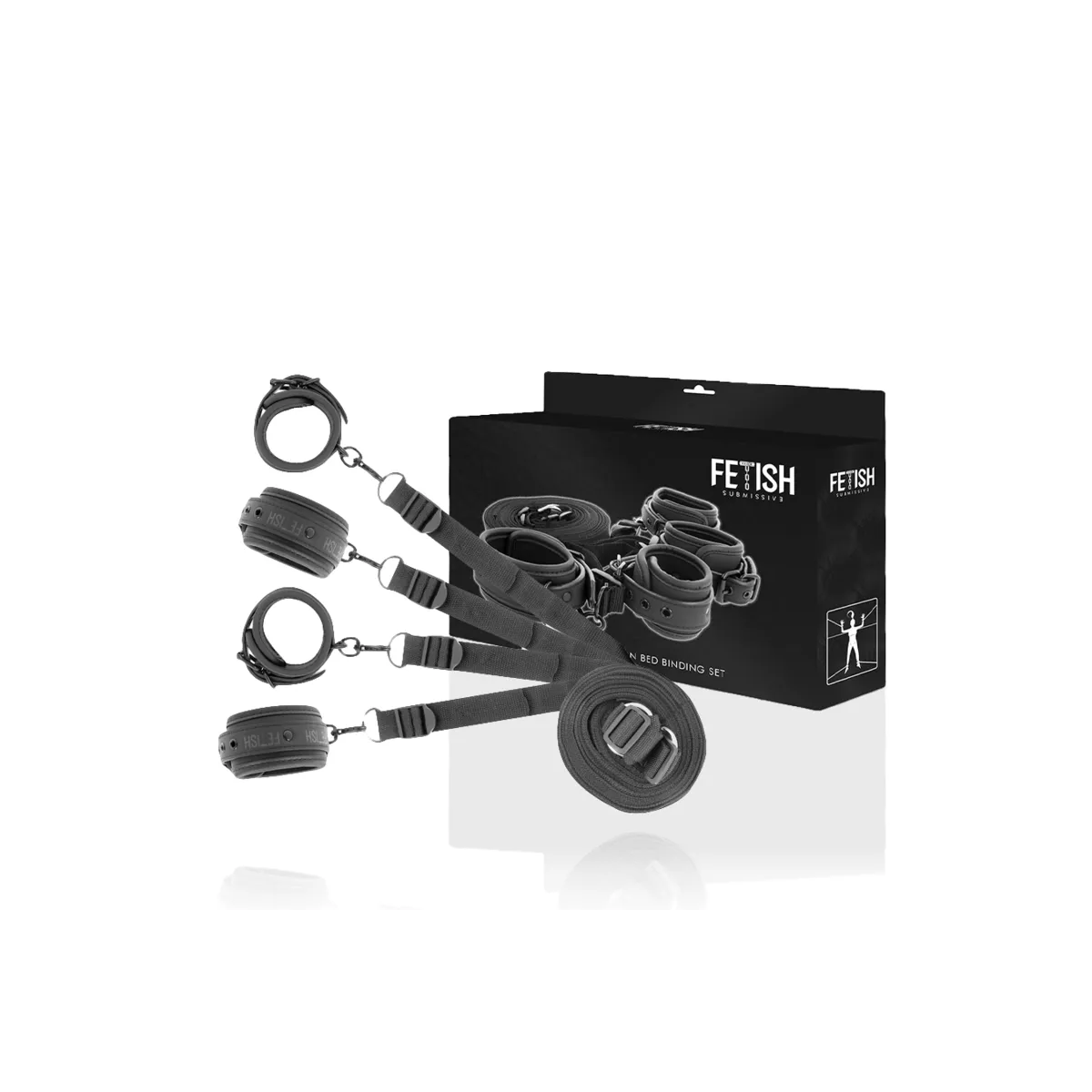 Set aus Handschellen und Krawatten mit Noprene-Futter von Fetish Submissive Bondage | Fesselliebe.de