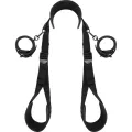 Position mit Offenen Beinen und Handschellen mit Noprene-Futter von Fetish Submissive Bondage
