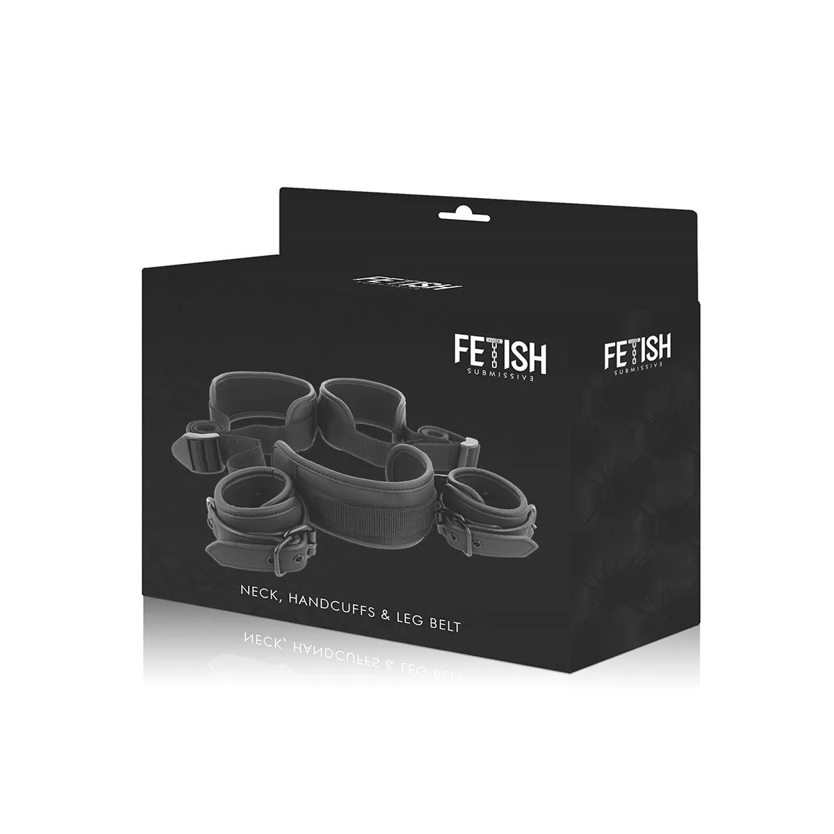 Position mit Offenen Beinen und Handschellen mit Noprene-Futter von Fetish Submissive Bondage | Fesselliebe.de