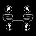 Bondage-Spreizstange mit Noprene-Futter von Fetish Submissive Bondage