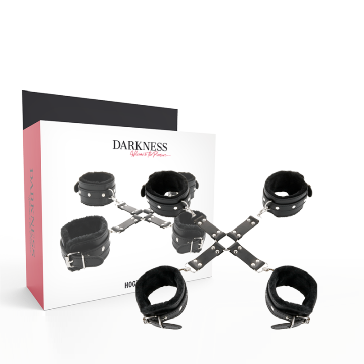 Lederhandschellen für Füsse und Hände Schwarz von Darkness Bondage | Fesselliebe.de
