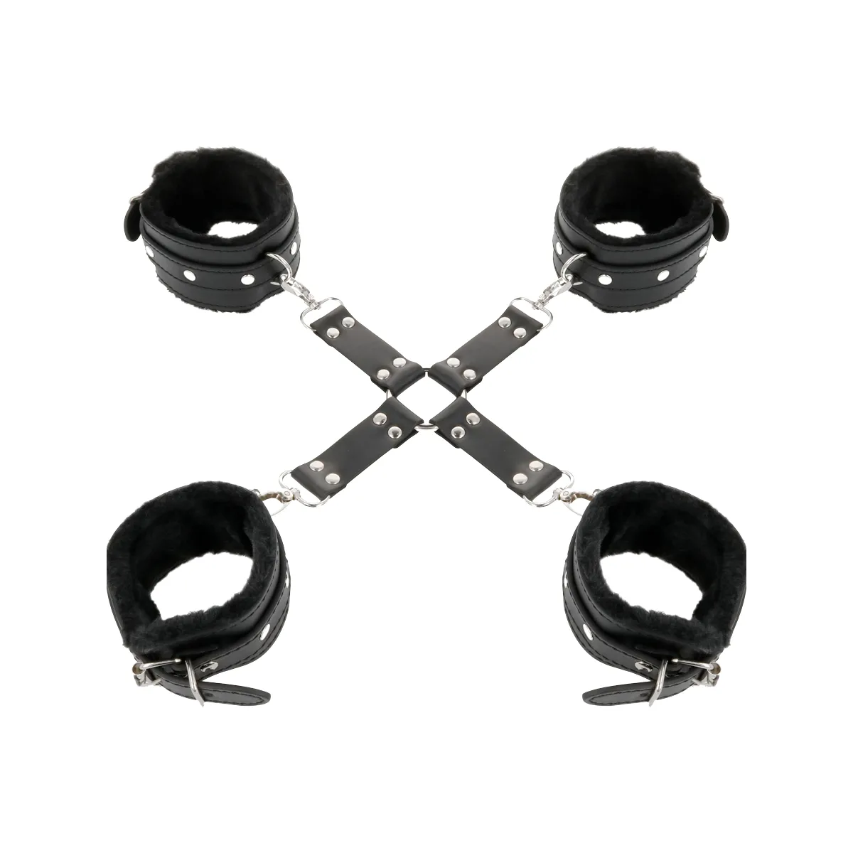 Lederhandschellen für Füsse und Hände Schwarz von Darkness Bondage | Fesselliebe.de