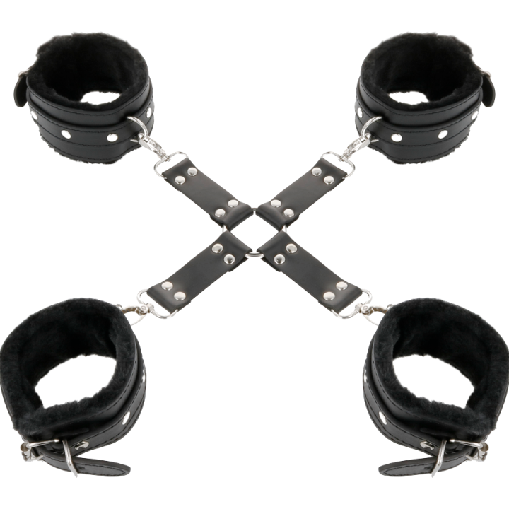 Lederhandschellen für Füsse und Hände Schwarz von Darkness Bondage | Fesselliebe.de
