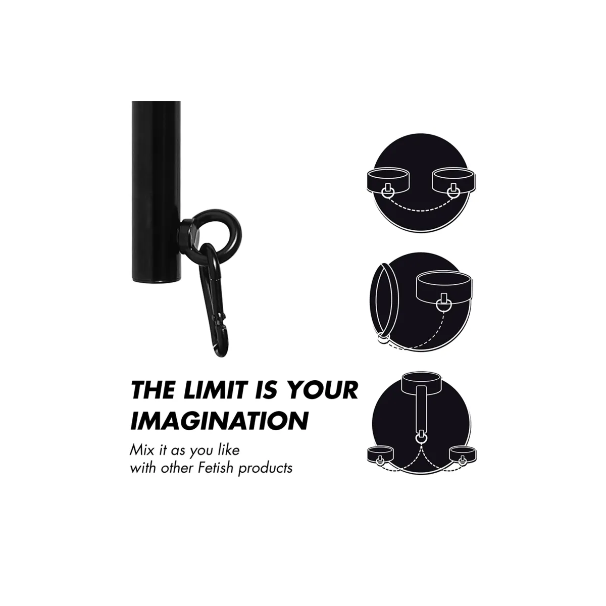 Verstellbare Trennstange 4 Stück von Fetish Submissive Bondage | Fesselliebe.de