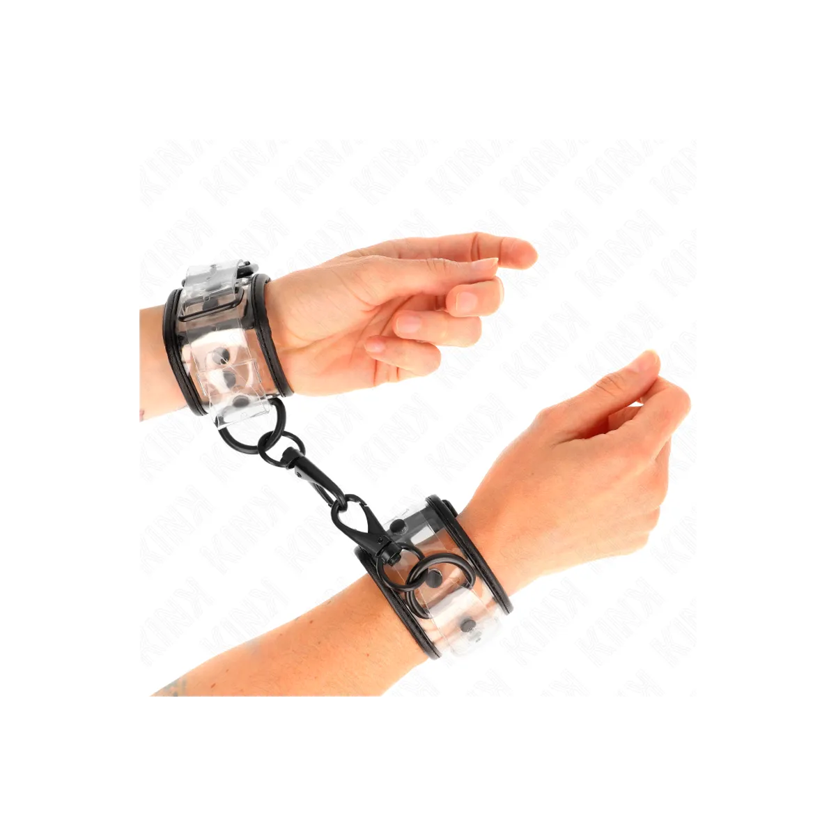 Transparent Handgelenkmanschetten Verstellbar 18-30 cm X 5,5 cm von Kink Wrist Restraint | Fesselliebe.de