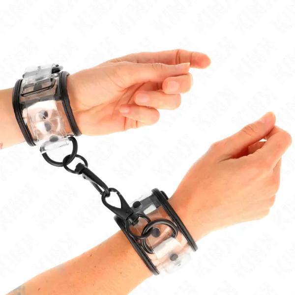 Transparent Handgelenkmanschetten Verstellbar 18-30 cm X 5,5 cm von Kink Wrist Restraint | Fesselliebe.de