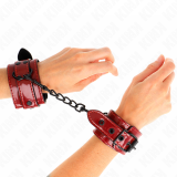 Dunkelrote Handgelenkmanschetten 23 X 5 cm von Kink Wrist Restraint | Fesselliebe.de