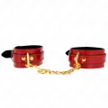 Joanna angel Handgelenkmanschetten Rot Verstellbar mit Goldkette 16,5-26 cm X 4 cm von Kink Wrist Restraint