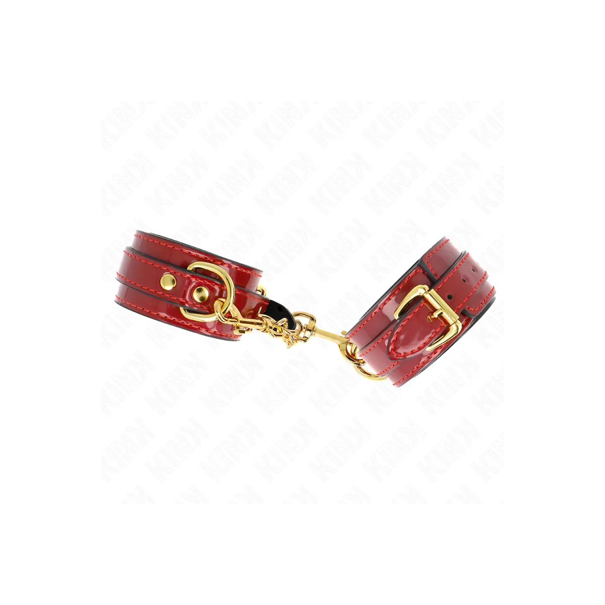 Joanna angel Handgelenkmanschetten Rot Verstellbar mit Goldkette 16,5-26 cm X 4 cm von Kink Wrist Restraint | Fesselliebe.de