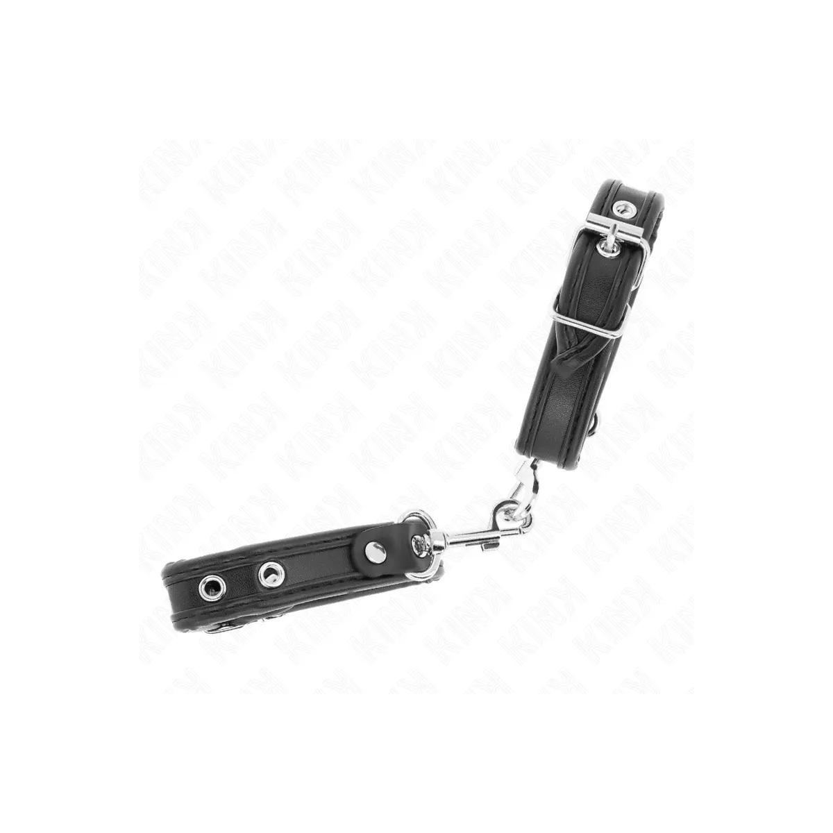 Mini-Armbänder Schwarz mit Nieten Verstellbar 16-22 cm X 2 cm von Kink Wrist Restraint | Fesselliebe.de
