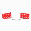 Armbänder mit Doppelter Reihe Verstellbarer Nieten Rot von Kink Wrist Restraint