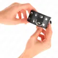 Armbänder mit Doppelter Reihe Verstellbarer Nieten Schwarz von Kink Wrist Restraint