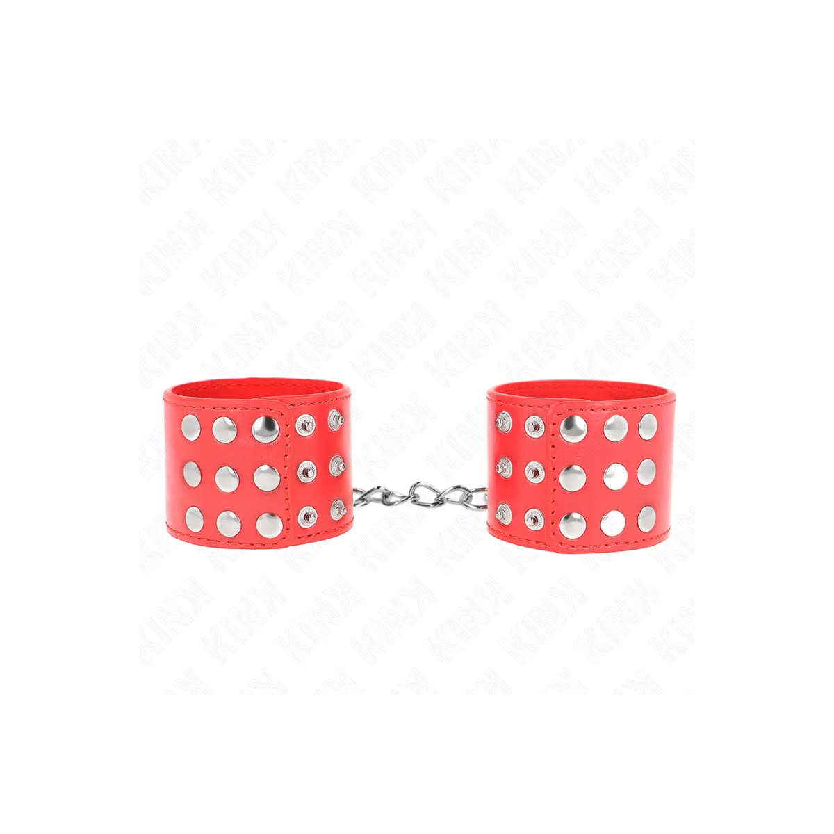 Handgelenkfesseln mit Druckverschluss Rot Verstellbar 19-24 cm X 5,5 cm von Kink Wrist Restraint | Fesselliebe.de