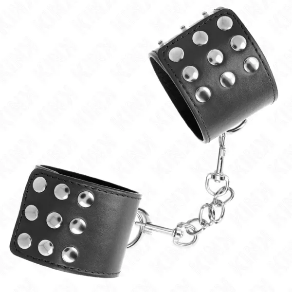 Handgelenkfesseln mit Druckverschluss Schwarz Verstellbar 19-24 cm X 5,5 cm von Kink Wrist Restraint | Fesselliebe.de