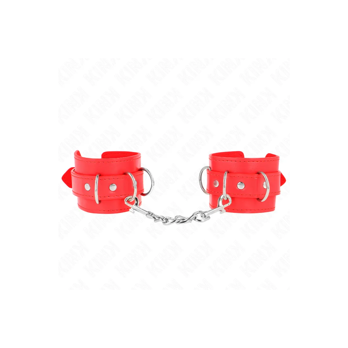 3 D-Ring Handgelenkfesseln Verstellbar Rot 17,5-25 cm X 6 cm von Kink Wrist Restraint | Fesselliebe.de