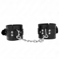 Handgelenkfesseln Schwarz mit Schwarzem Gürtel Verstellbar 17-28 cm X 6 cm von Kink Wrist Restraint