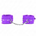 Premium gefütterte Handgelenkfesseln Lila mit Lila Gürtel Verstellbar 17-29 cm X 6 cm von Kink Wrist Restraint