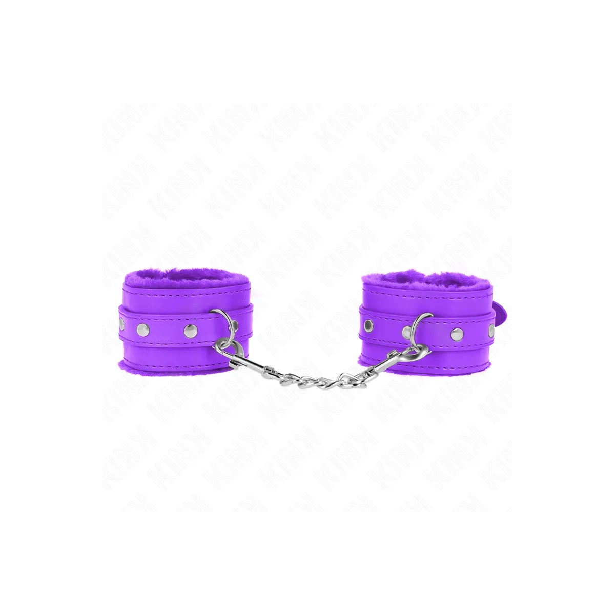 Premium gefütterte Handgelenkfesseln Lila mit Lila Gürtel Verstellbar 17-29 cm X 6 cm von Kink Wrist Restraint | Fesselliebe.de
