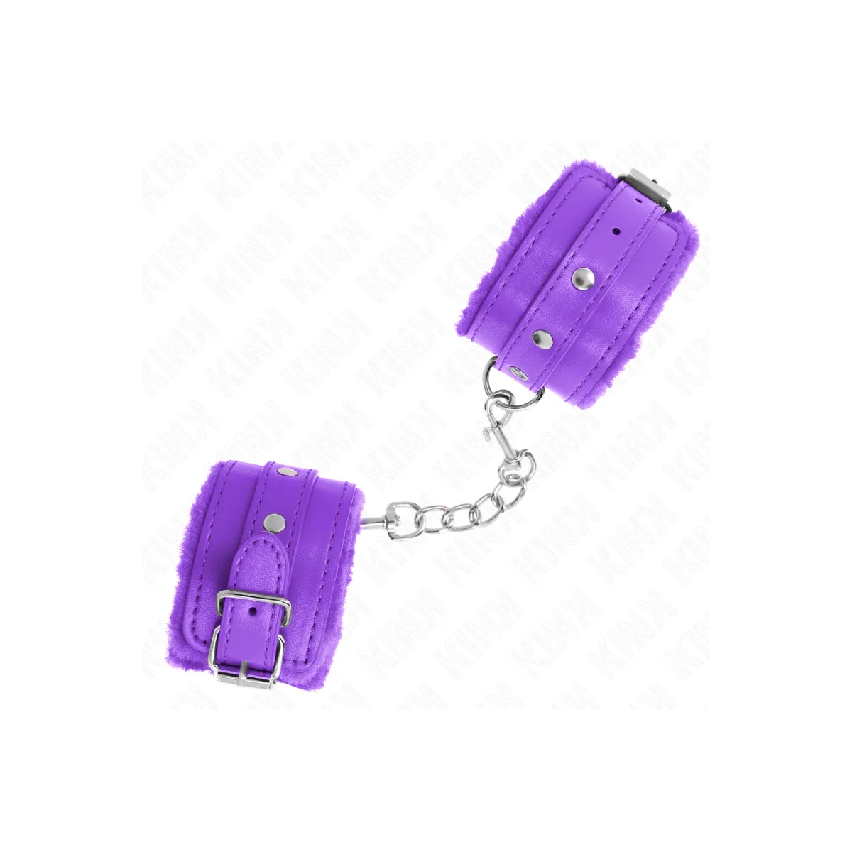 Premium gefütterte Handgelenkfesseln Lila mit Lila Gürtel Verstellbar 17-29 cm X 6 cm von Kink Wrist Restraint | Fesselliebe.de