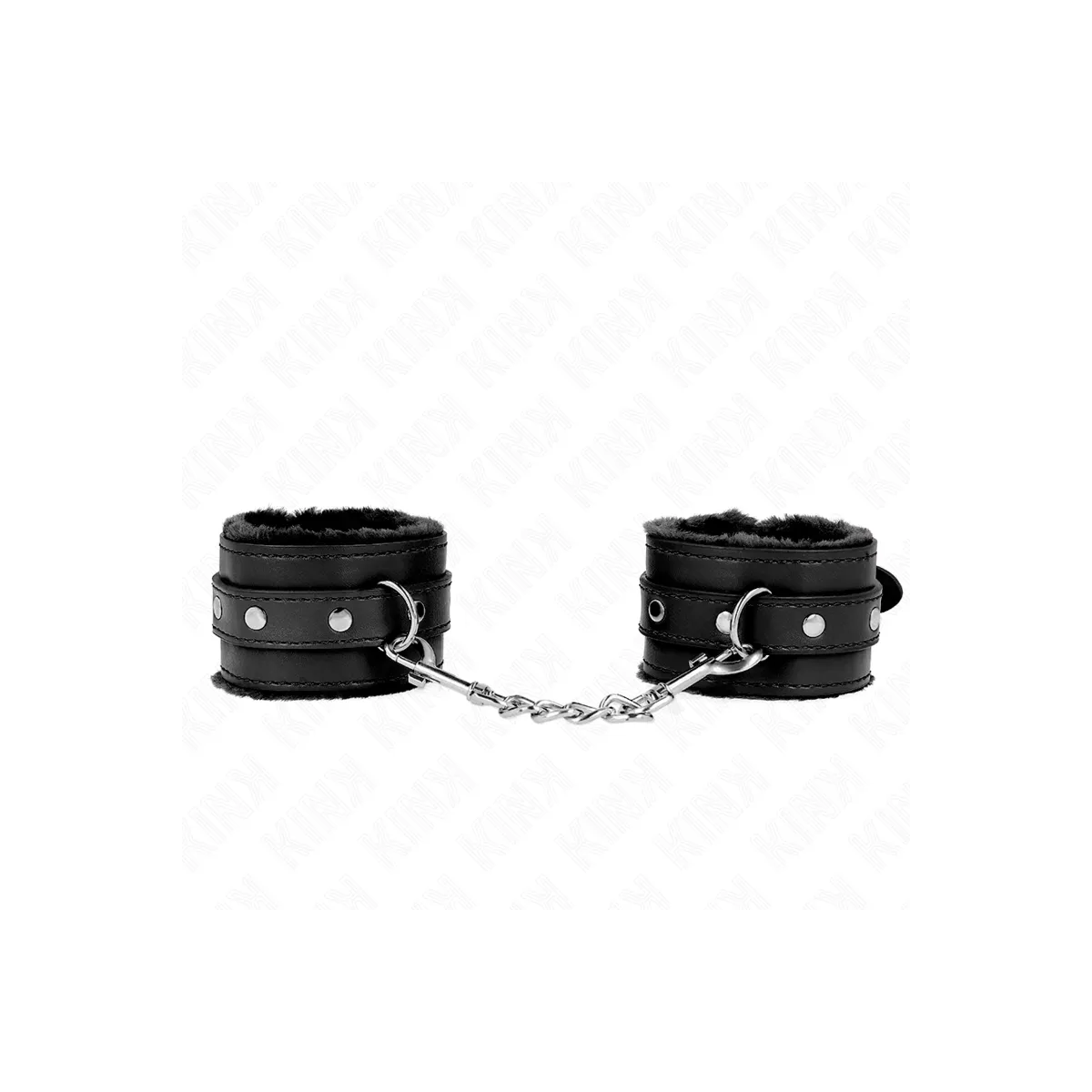 Premium Handgelenkfesseln Schwarz mit Schwarzem Gürtel Verstellbar 17-29 cm X 6 cm von Kink Wrist Restraint | Fesselliebe.de