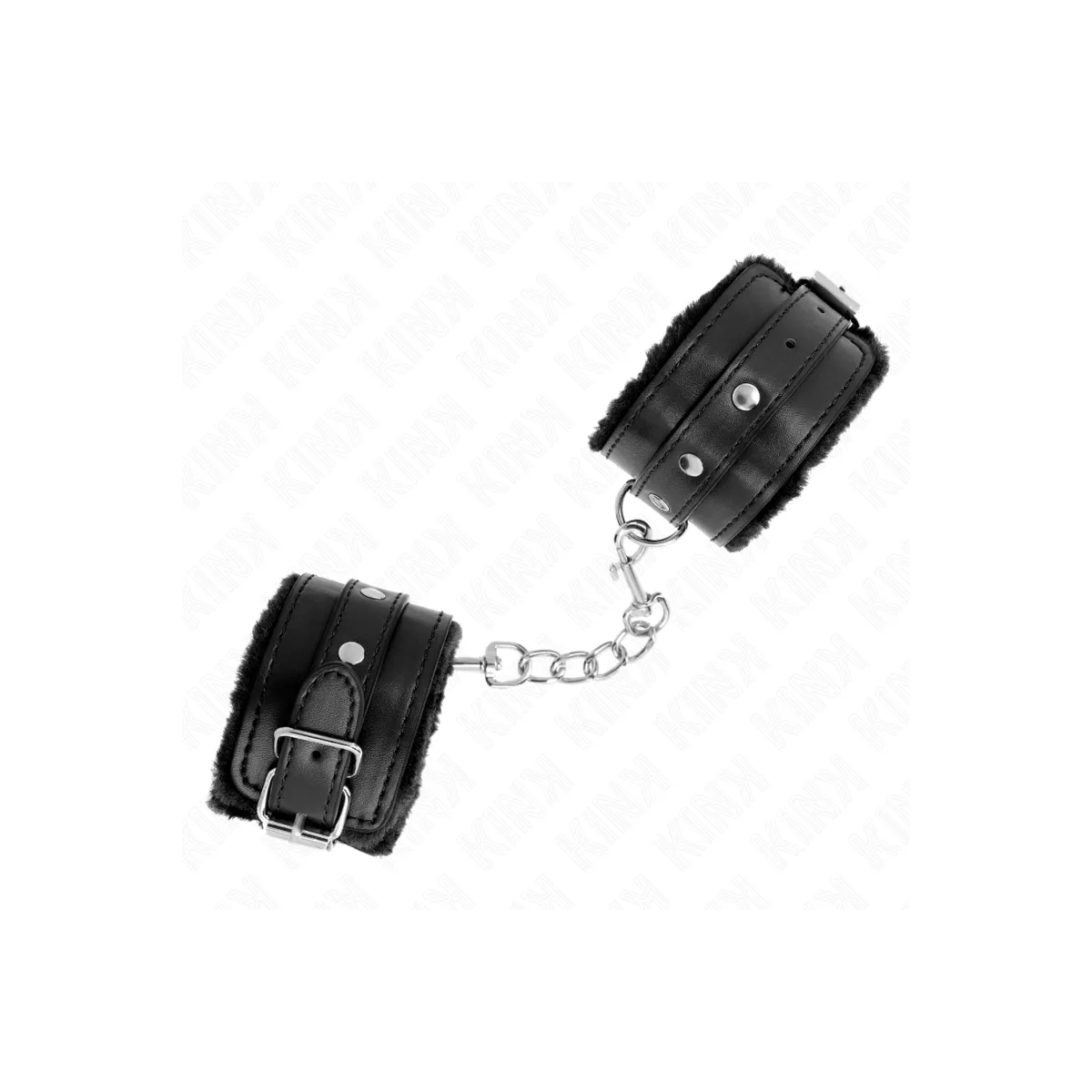 Premium Handgelenkfesseln Schwarz mit Schwarzem Gürtel Verstellbar 17-29 cm X 6 cm von Kink Wrist Restraint | Fesselliebe.de