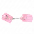 Handgelenkfesseln Rosa mit Rosa Gürtel Verstellbar 17-29 cm X 6 cm von Kink Wrist Restraint