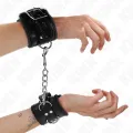 Handgelenkfesseln Schwarz mit Schwarzem Gürtel Verstellbar 17-29 cm X 6 cm von Kink Wrist Restraint